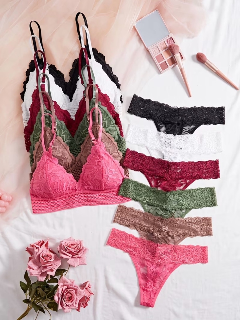 COMING SOON! VENUS 6-Piece Lace Bralette & Thong Set